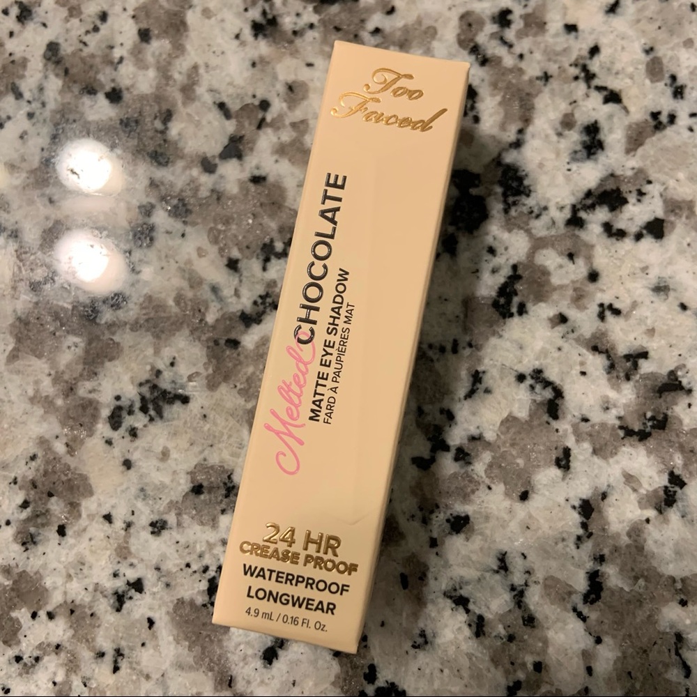 NEW Too Faced melted chocolate eye shadow, liquid matte, ‘cocoa cream’ shade - Picture 3 of 5